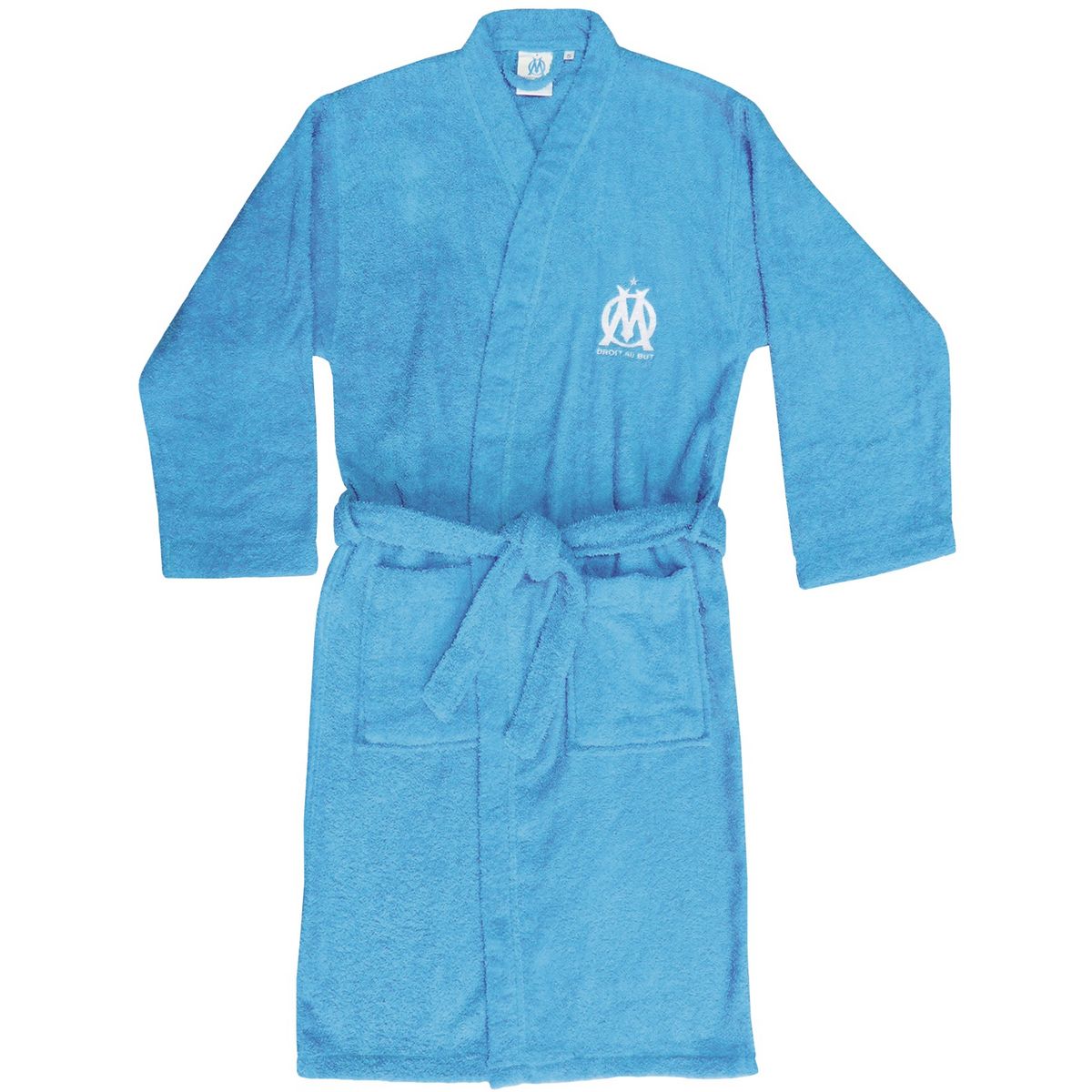 OM Peignoir de bain brodé OM 380g/m2