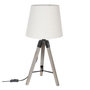 Voir la diapositive 1 : ATMOSPHERA Lampe à Poser Trépied en Bois  Runo  58cm Lin