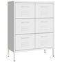 Voir la diapositive 2 : VIDAXL Armoire a tiroirs Blanc 80x35x101,5 cm Acier