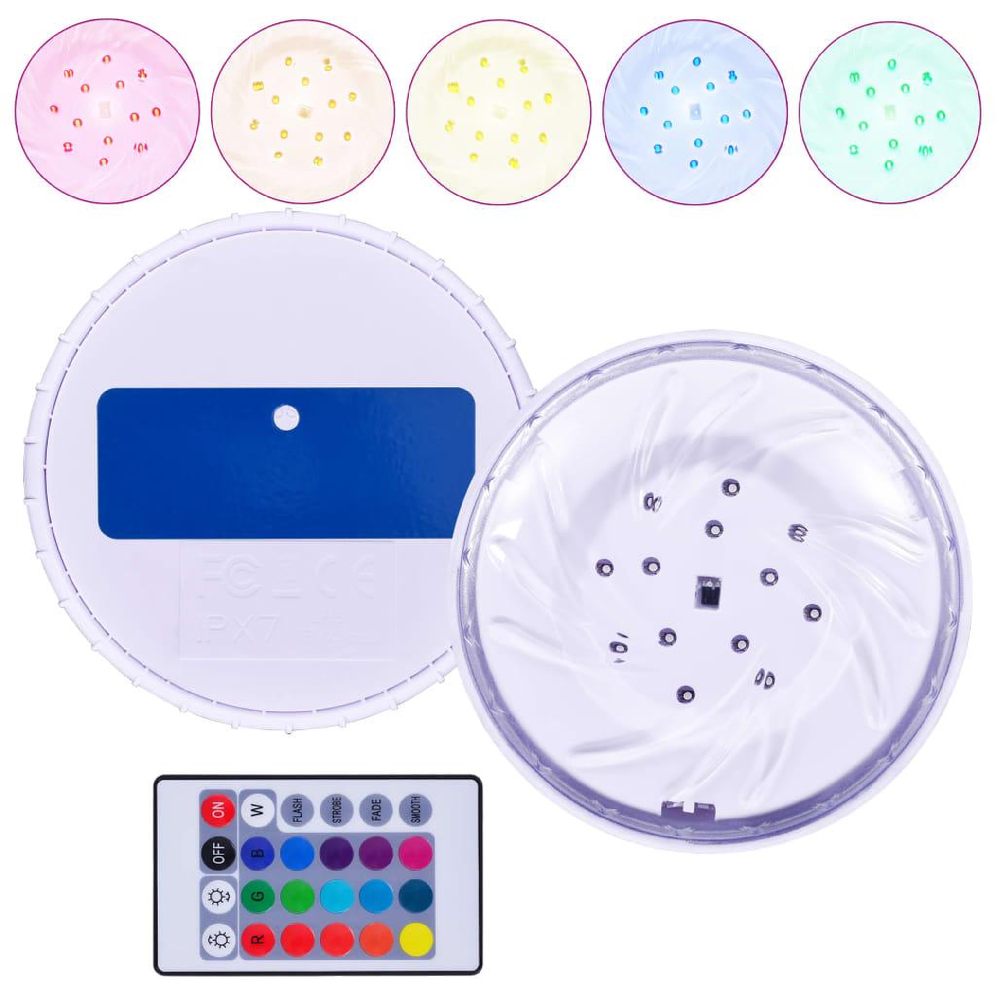 Voir la diapositive 2 : VIDAXL Lampe LED flottante submersible de piscine Multicolore