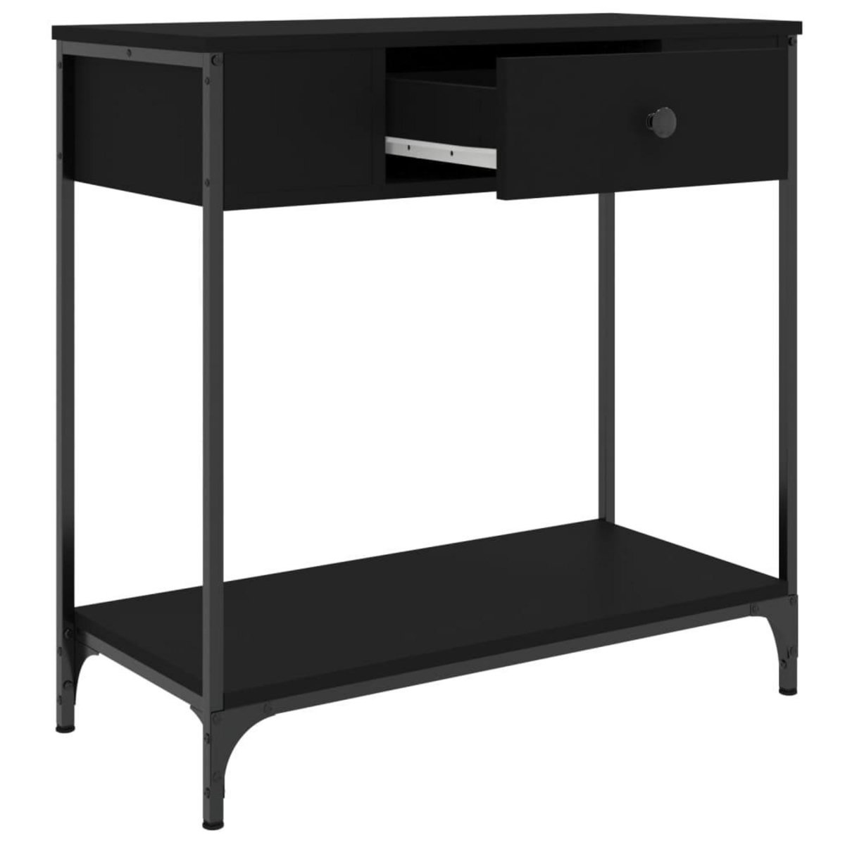 VIDAXL Table console noir 75x34,5x75 cm bois d'ingenierie