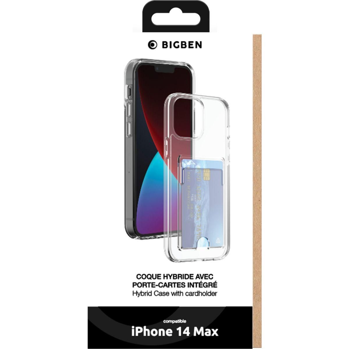 Bigben Connected Coque iPhone 14 Plus transparent porte-cartes