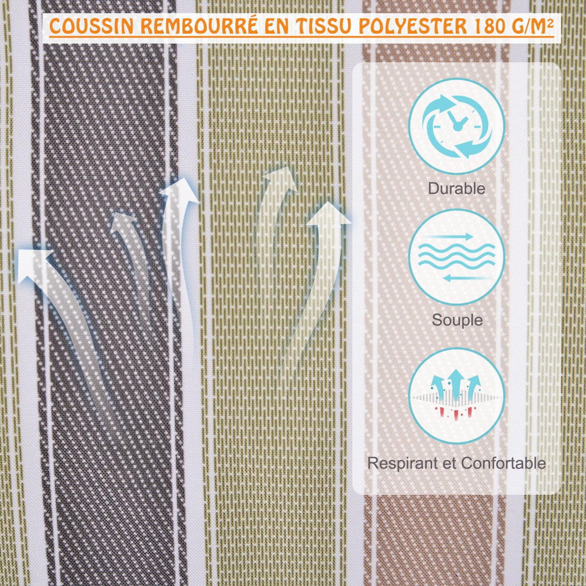 OUTSUNNY Chaise suspendue hamac de voyage respirant portable dim. 100L x 49l x 106H cm coton macramé polyester multicolore