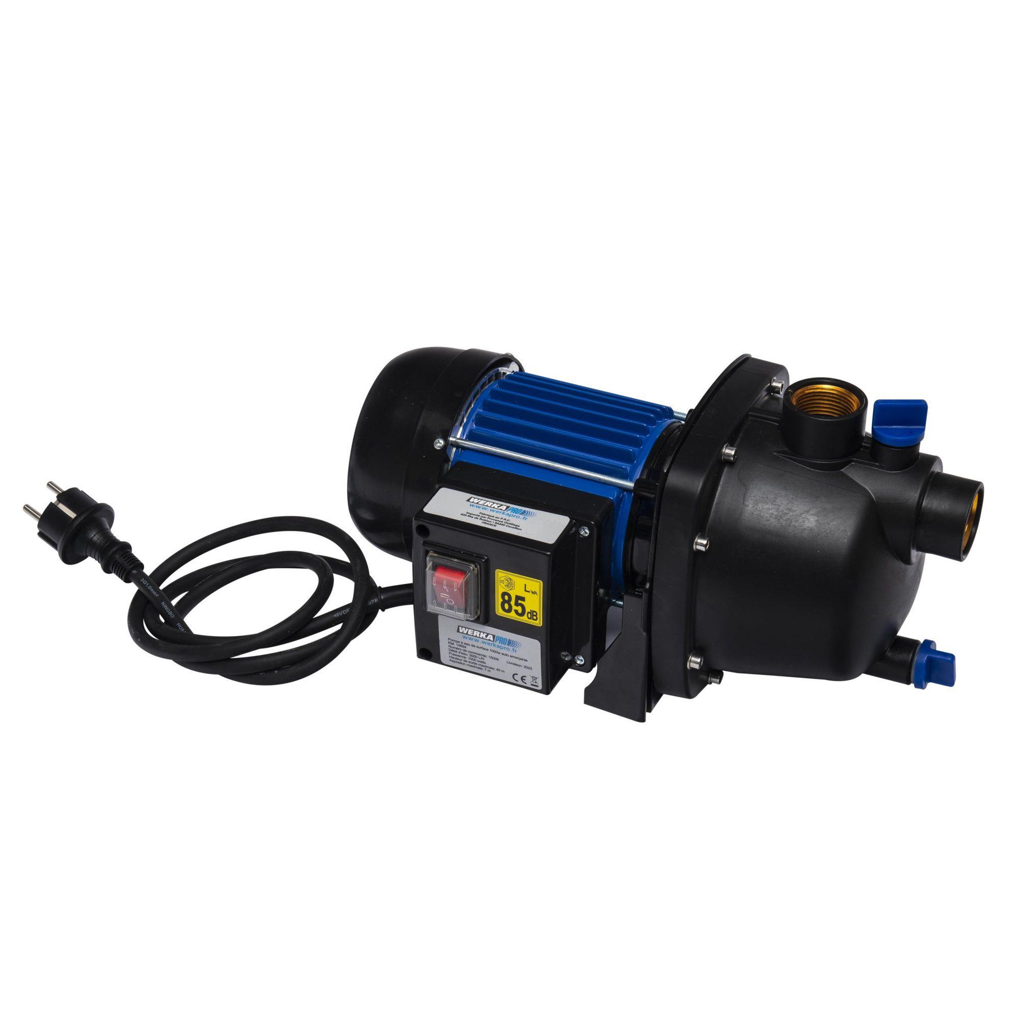 Voir la diapositive 1 : WERKAPRO Pompe à eau de surface 1000w WERKA PRO