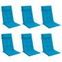 Voir la diapositive 3 : VIDAXL Coussins de chaise a dossier haut lot de 6 bleu clair