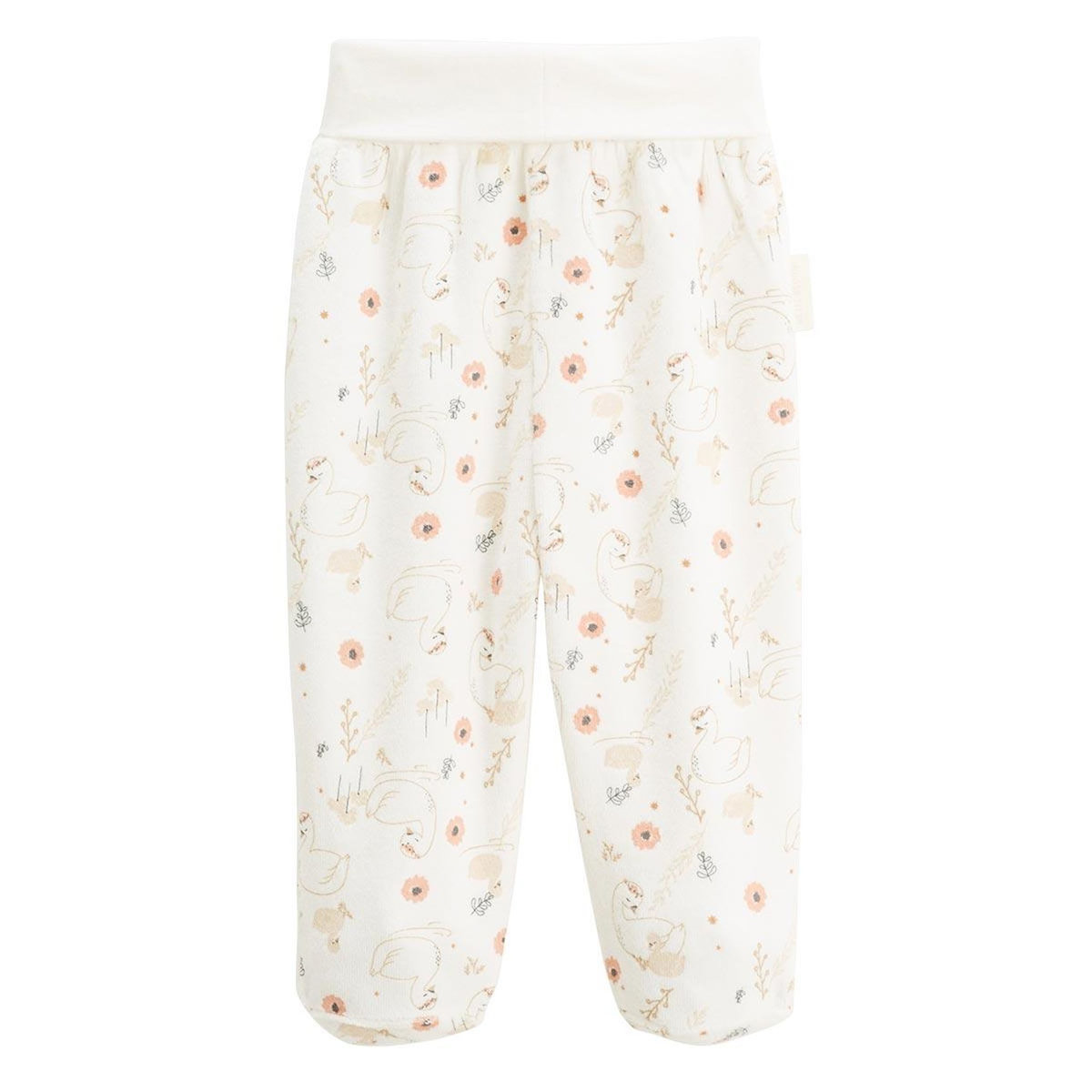 Petit Béguin Ensemble gilet et pantalon bébé en velours Perle