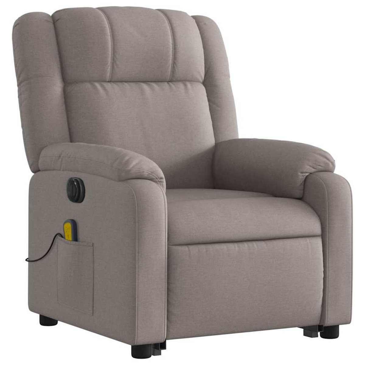 VIDAXL Fauteuil inclinable de massage electrique Taupe Tissu