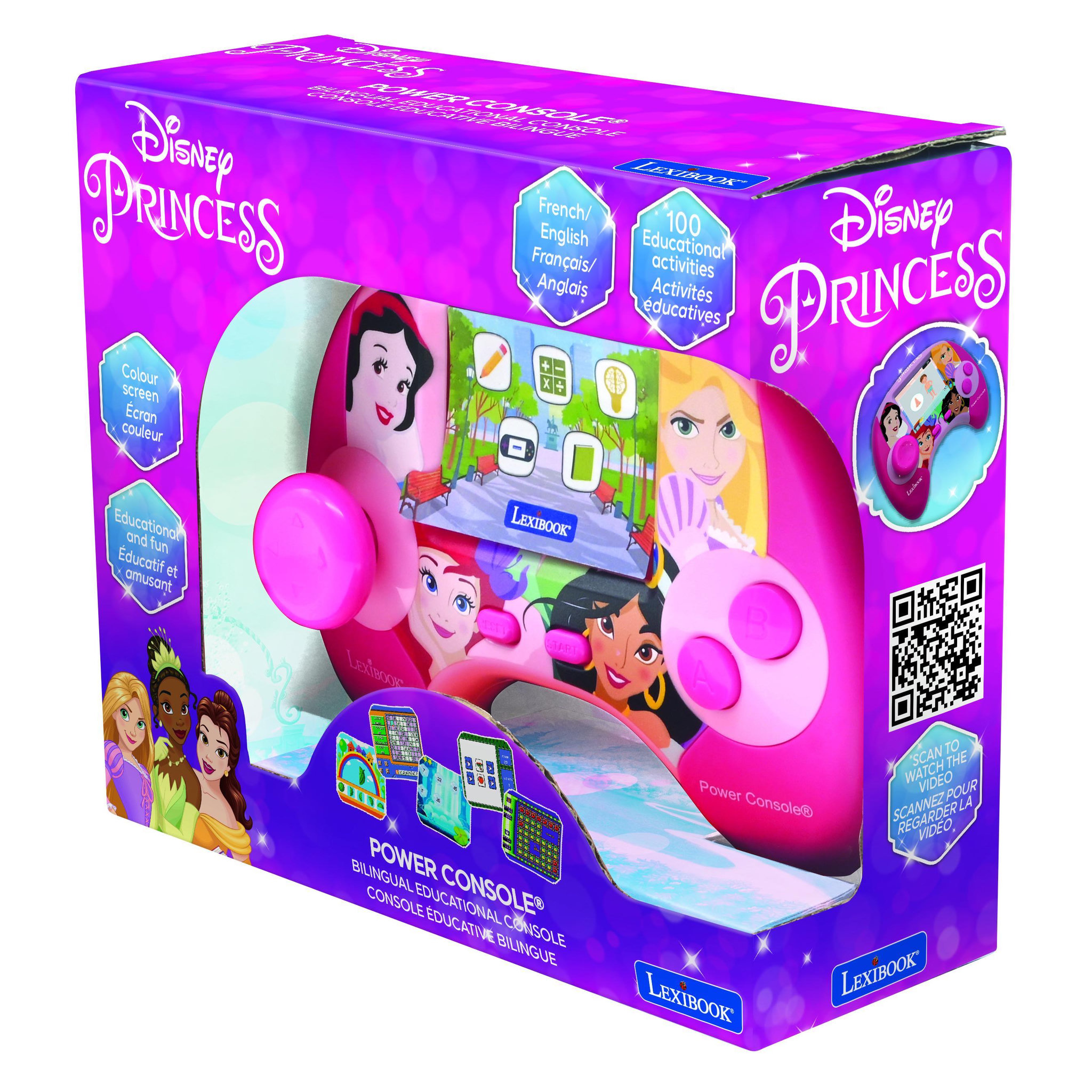 Voir la diapositive 6 : Lexibook Console de jeux Bilingue Disney Princesses (FR/EN)