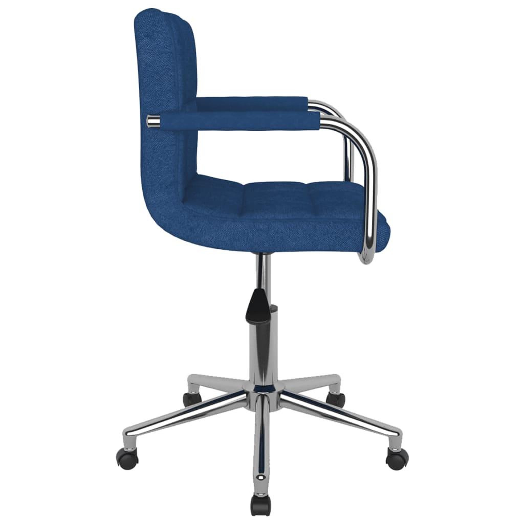 Voir la diapositive 4 : VIDAXL Chaise pivotante de bureau Bleu Tissu
