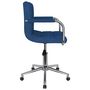 Voir la diapositive 4 : VIDAXL Chaise pivotante de bureau Bleu Tissu
