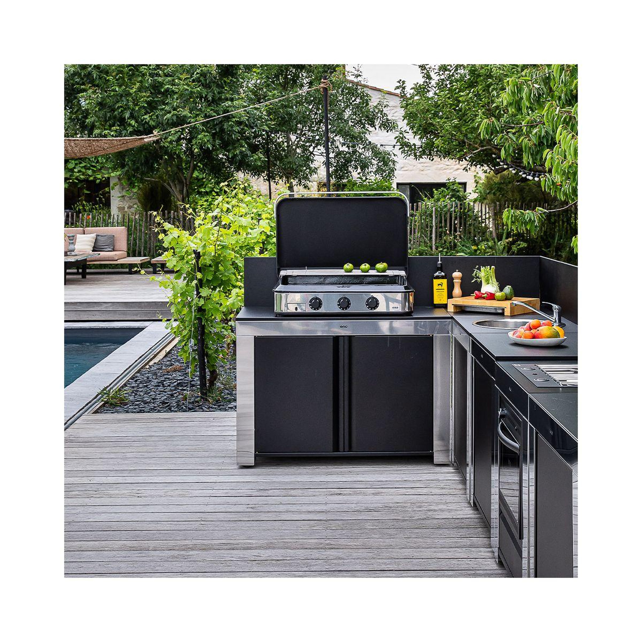Voir la diapositive 4 : Eno Couvercle plancha plancha 80 noir cps8085