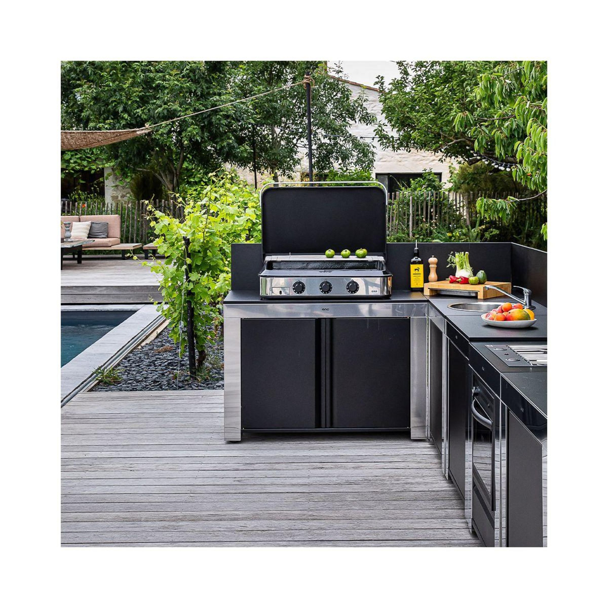 Eno Couvercle plancha Plancha 80 Noir CPS8085