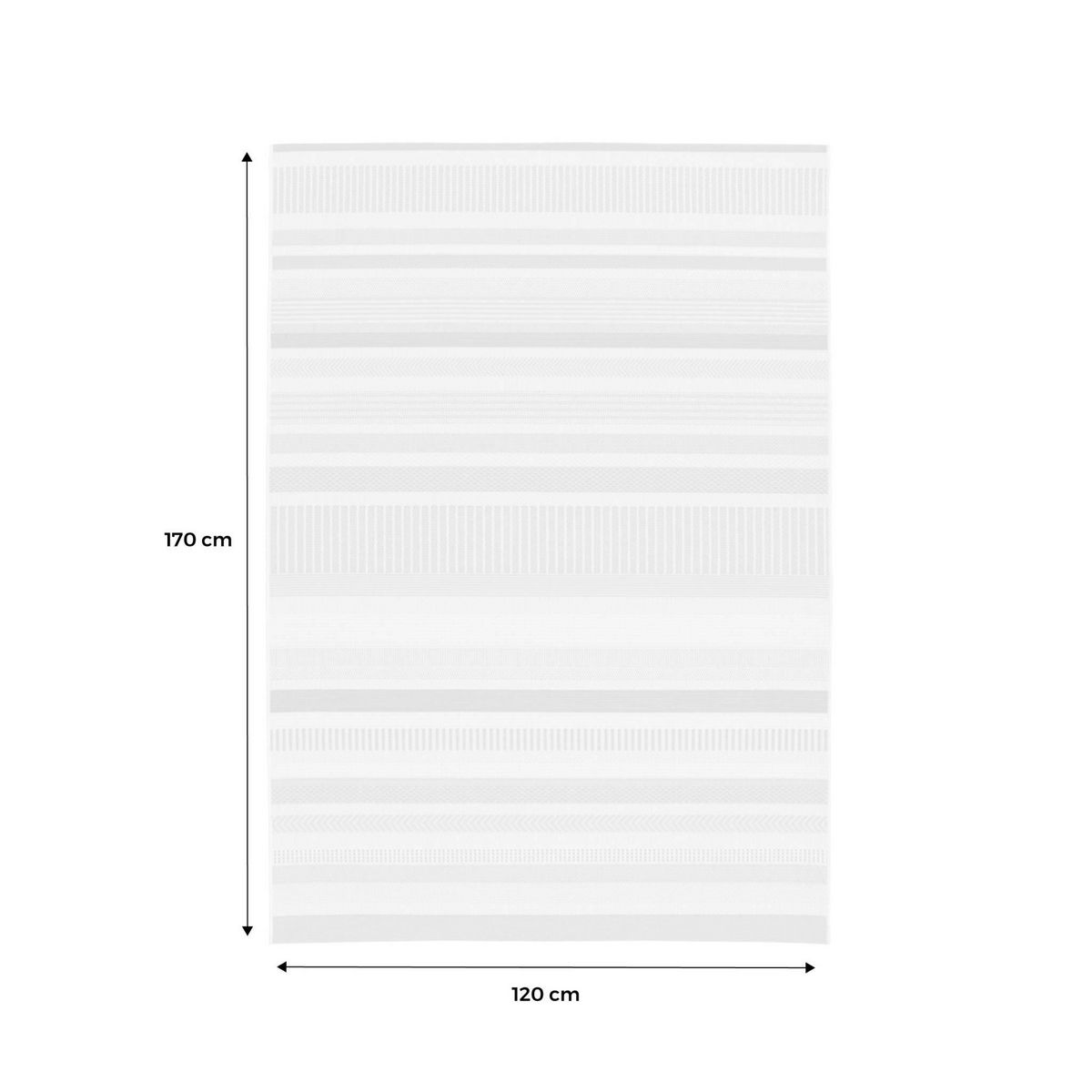 SWEEEK Tapis intérieur/extérieur vintage motif linéaire crème beige gris Gary