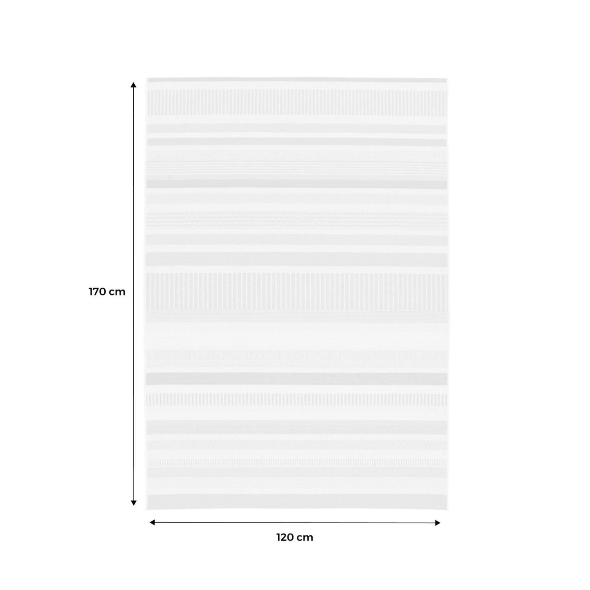 SWEEEK Tapis intérieur/extérieur vintage motif linéaire crème beige gris Gary