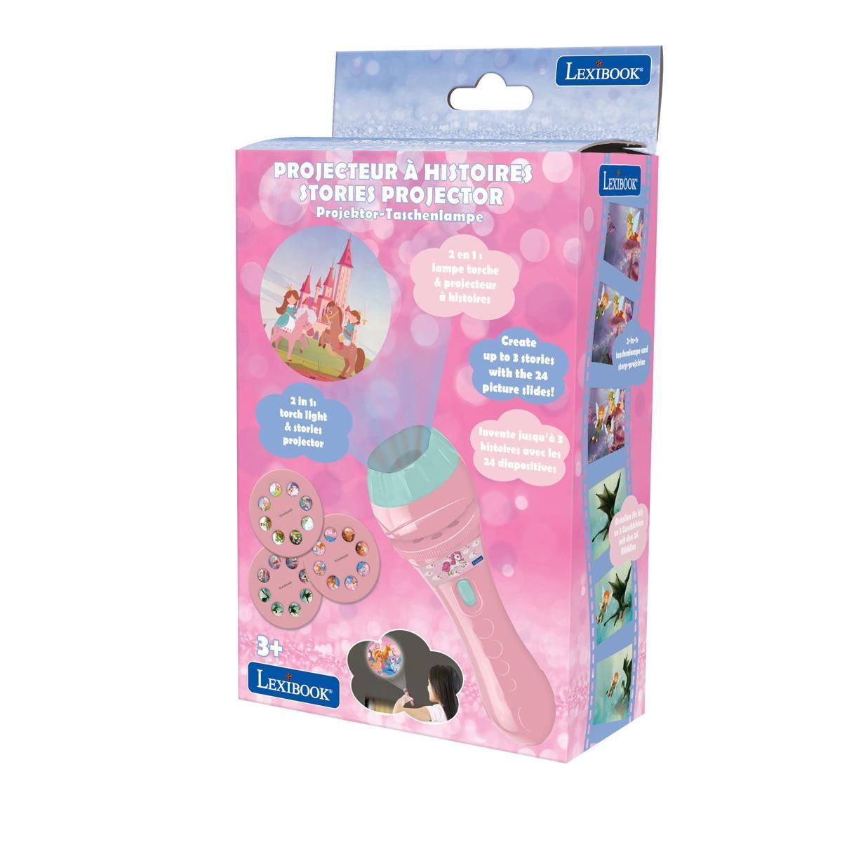 Lexibook Projecteur à histoires et lampe torche Licorne