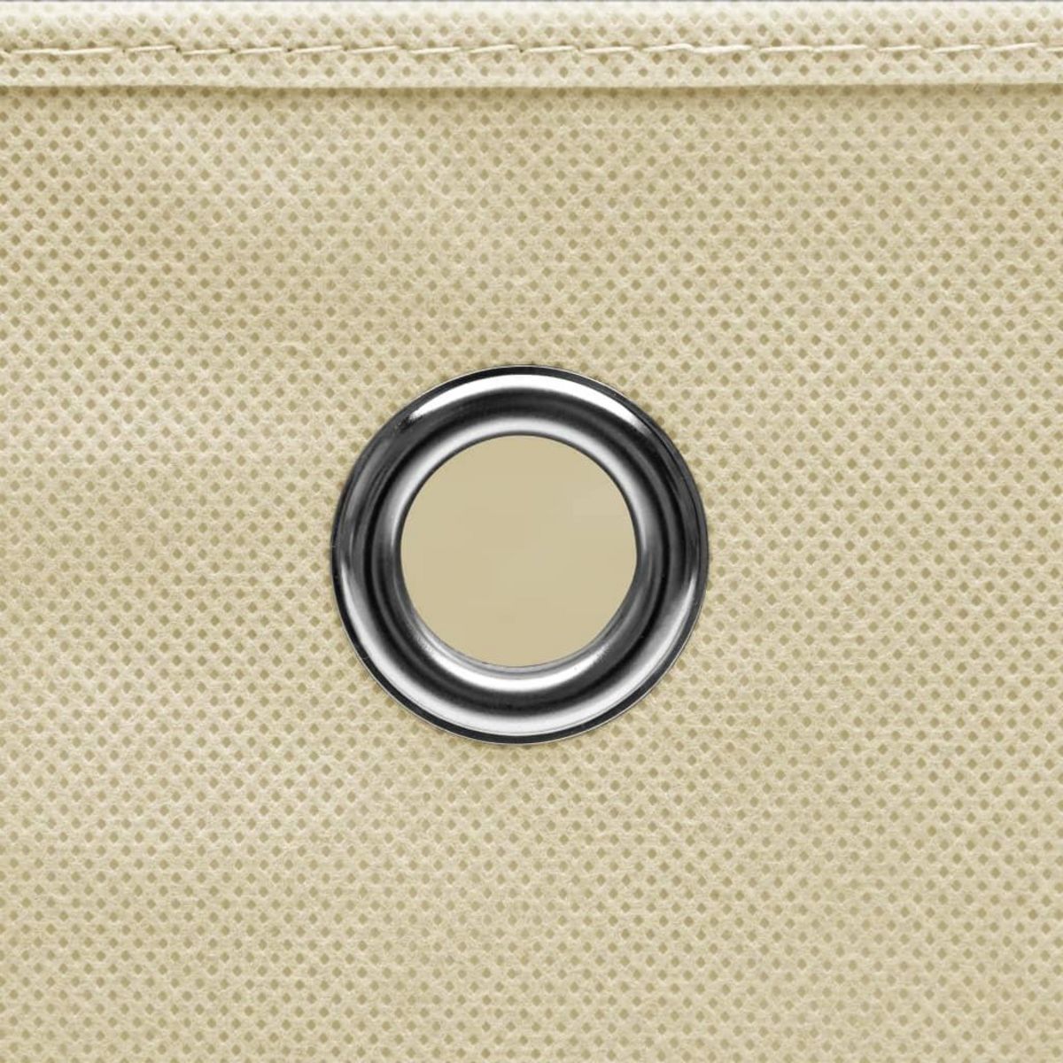 VIDAXL Boîtes de rangement a couvercles 10 pcs Creme 32x32x32 cm Tissu