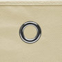 Voir la diapositive 5 : VIDAXL Boîtes de rangement a couvercles 10 pcs Creme 32x32x32 cm Tissu
