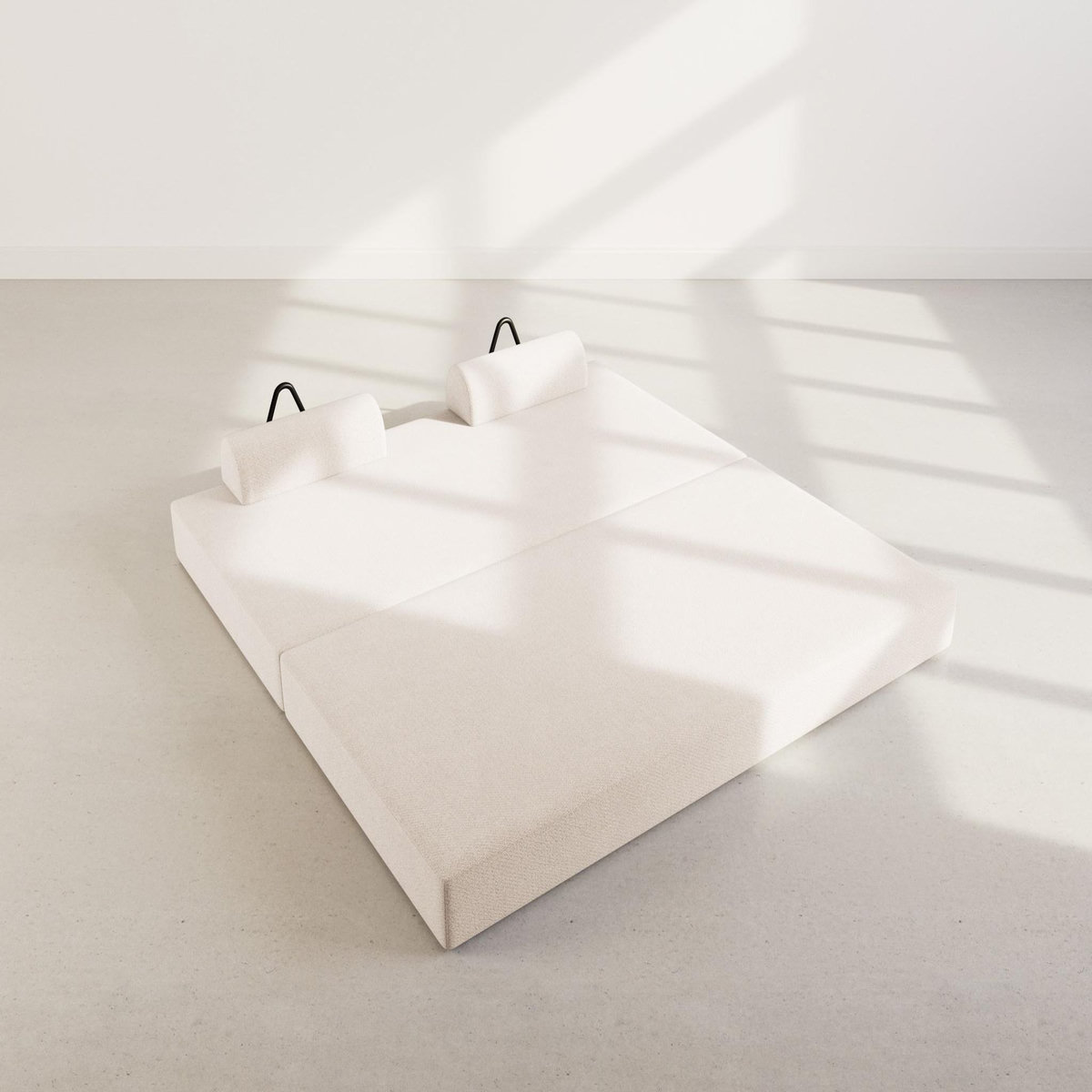 LISA DESIGN Astral - canapé 3 places convertible en velours texturé