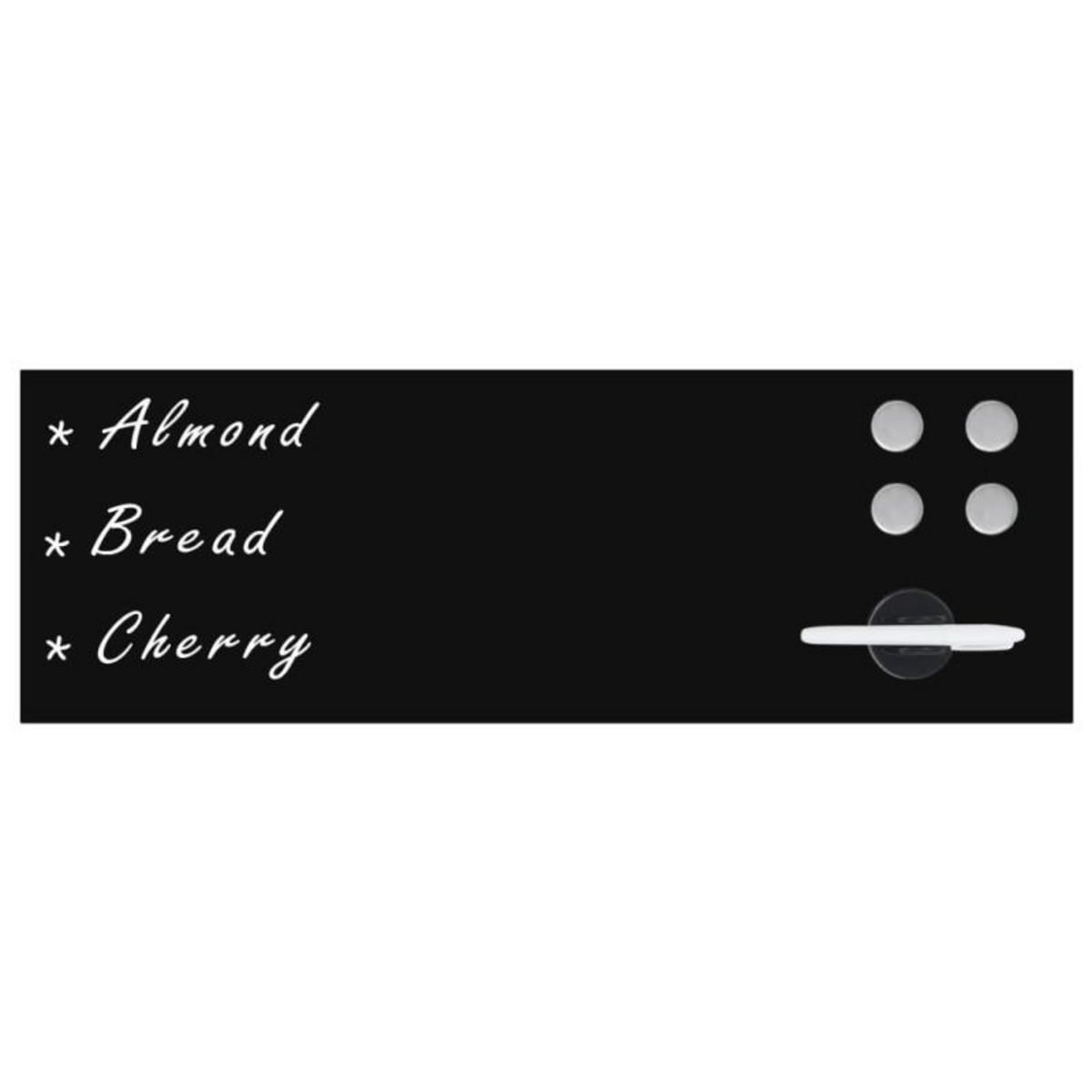 VIDAXL Tableau noir magnétique mural en verre 60 x 20 cm