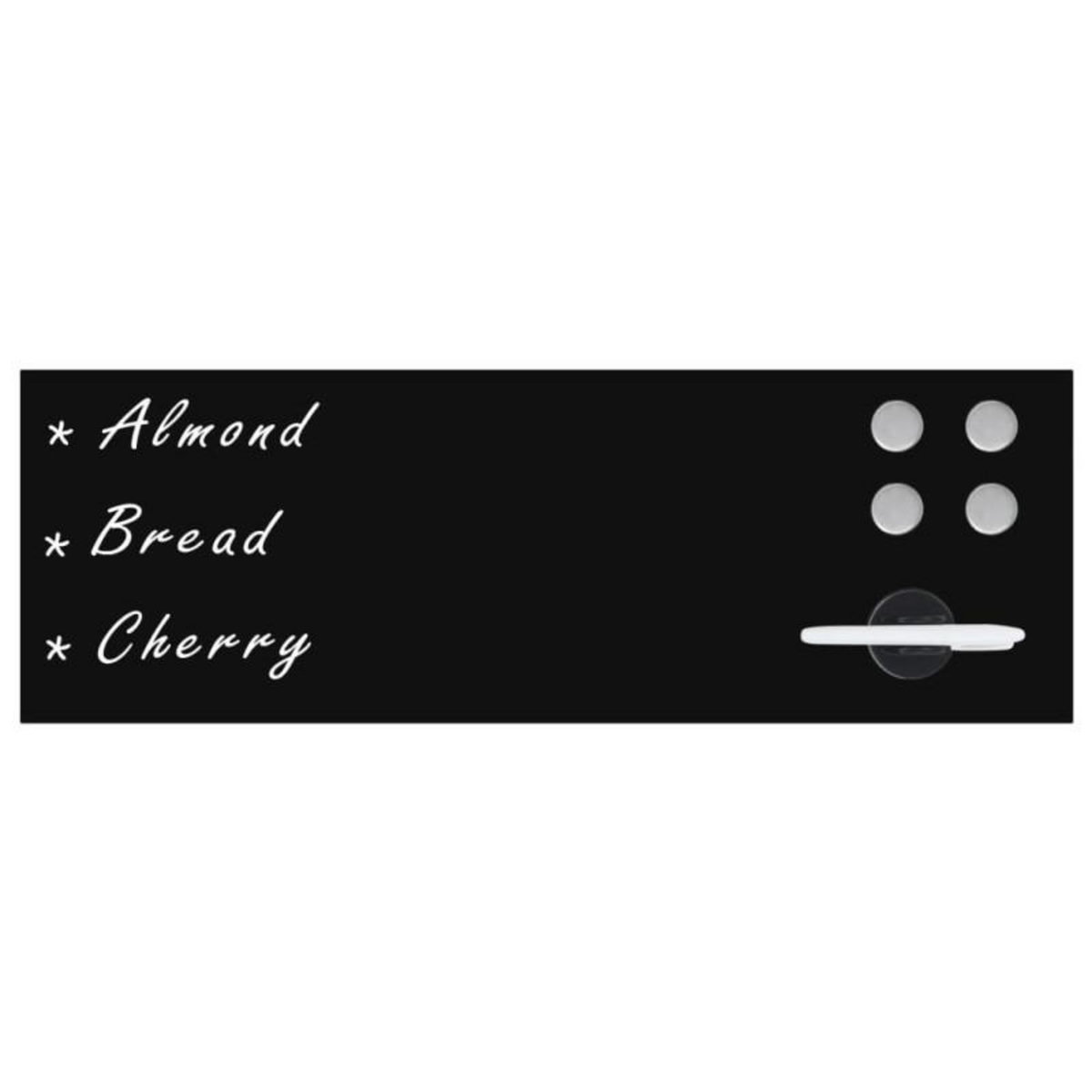 VIDAXL Tableau noir magnétique mural en verre 60 x 20 cm