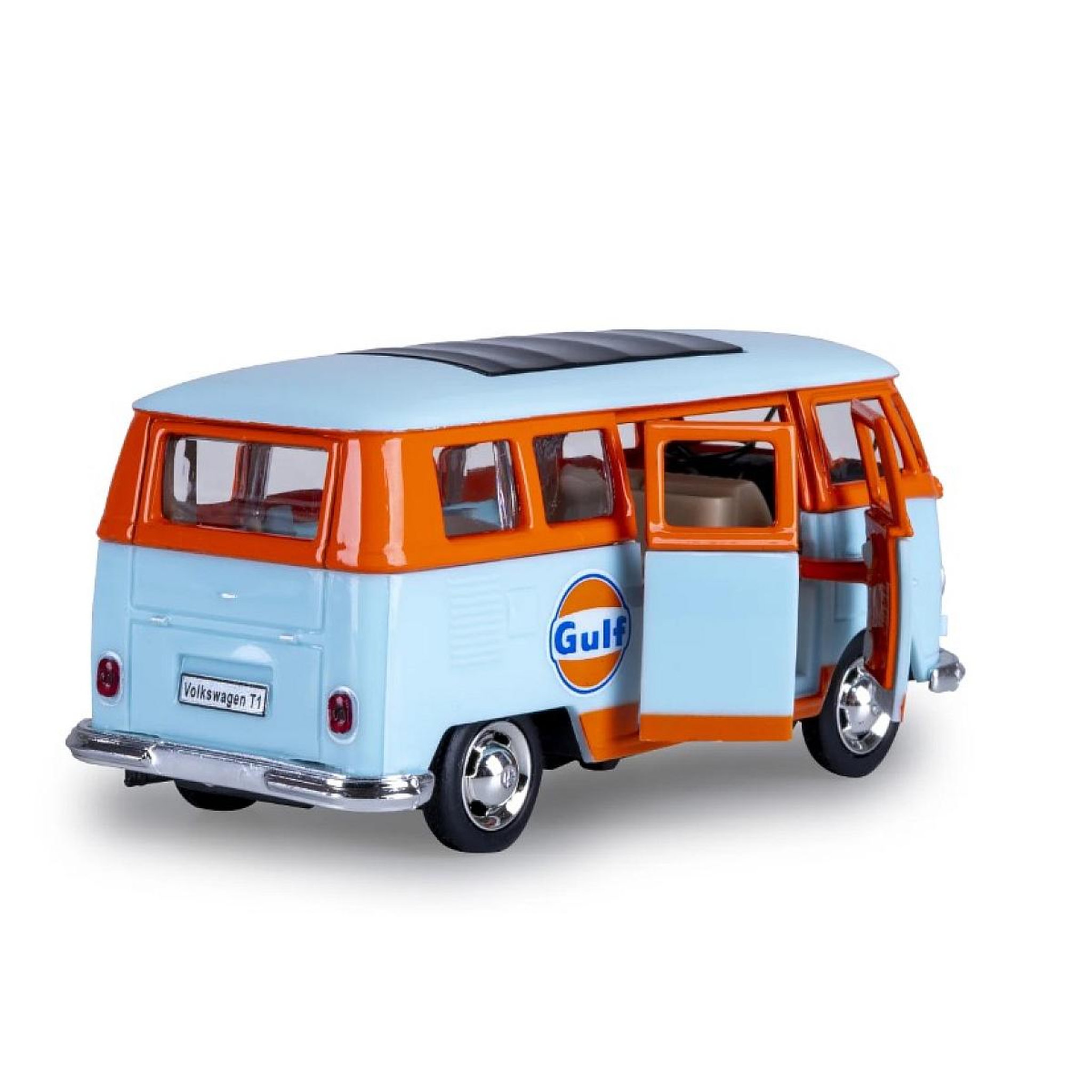 Voir la diapositive 2 : Jamara Volkswagen T1 miniature 1:38 bleu clair