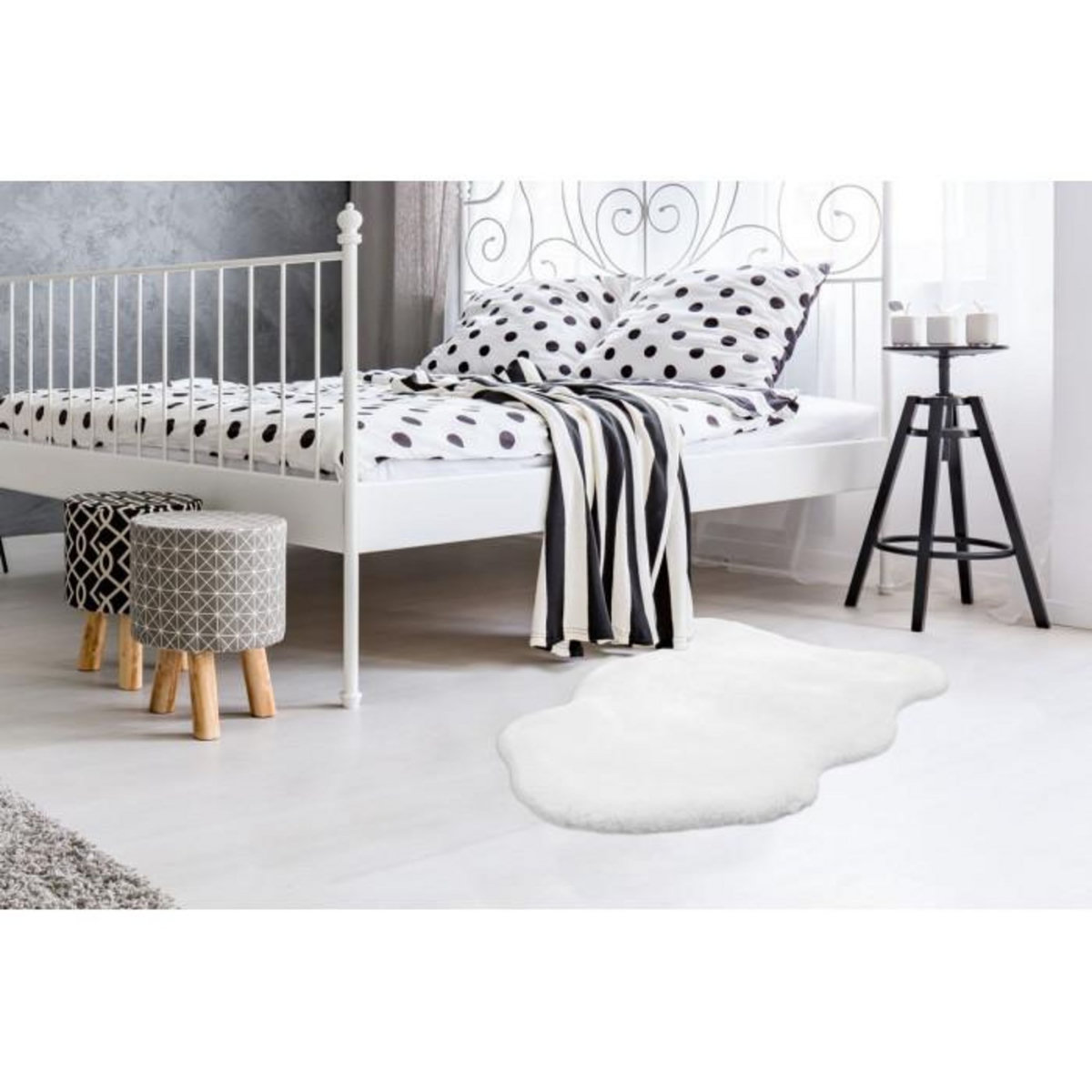 Paris Prix Tapis Déco  Sheep  60x90cm Blanc