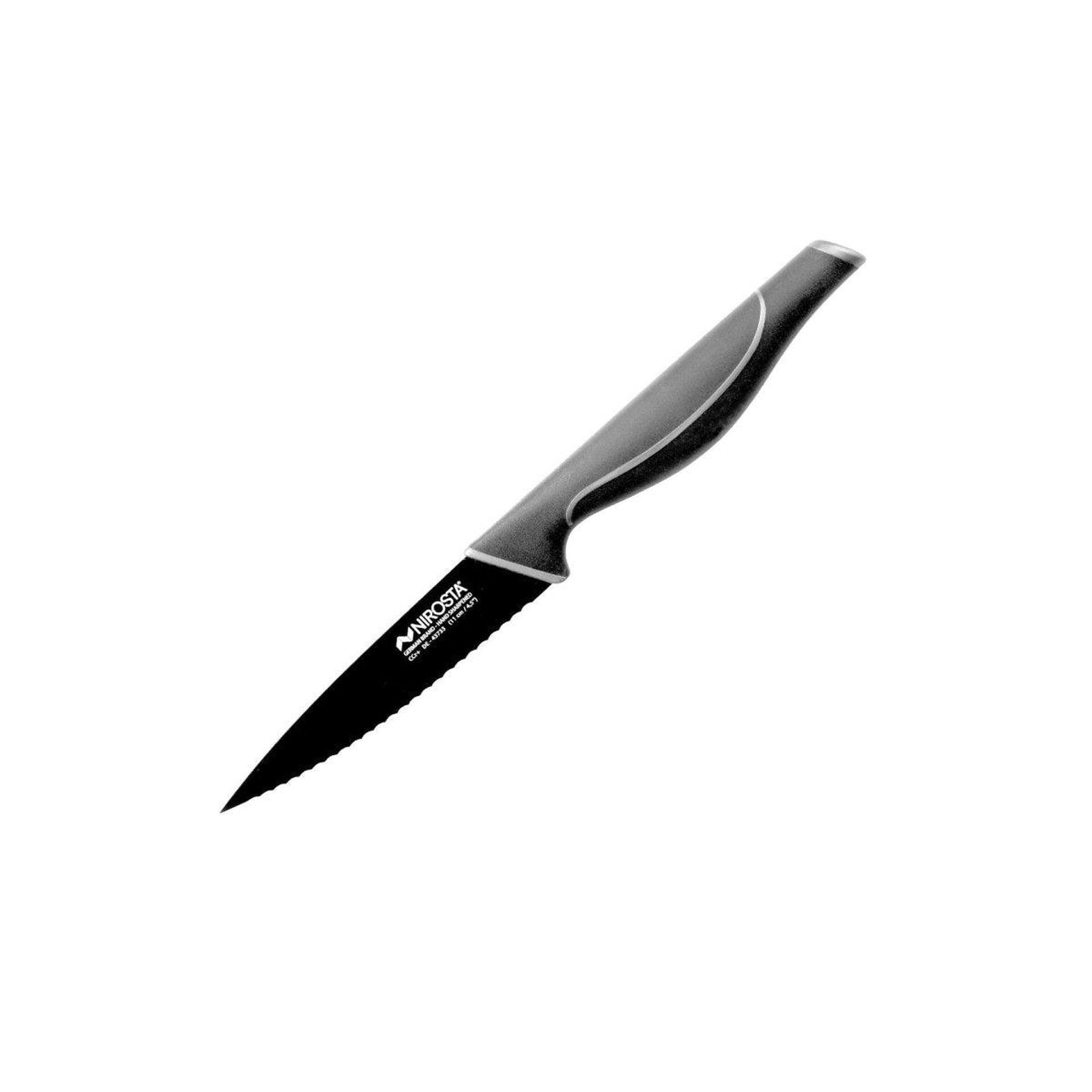 NIROSTA Couteau de cuisine cranté nirosta black edition
