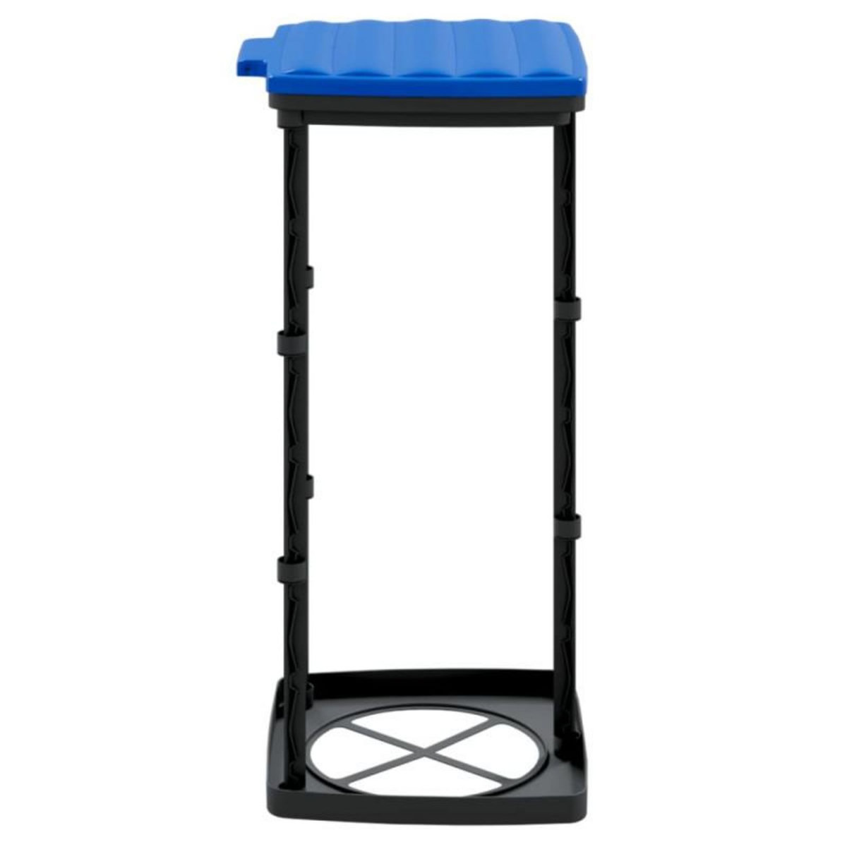 VIDAXL Porte sacs poubelles 2 pcs noir et bleu 60 L PP