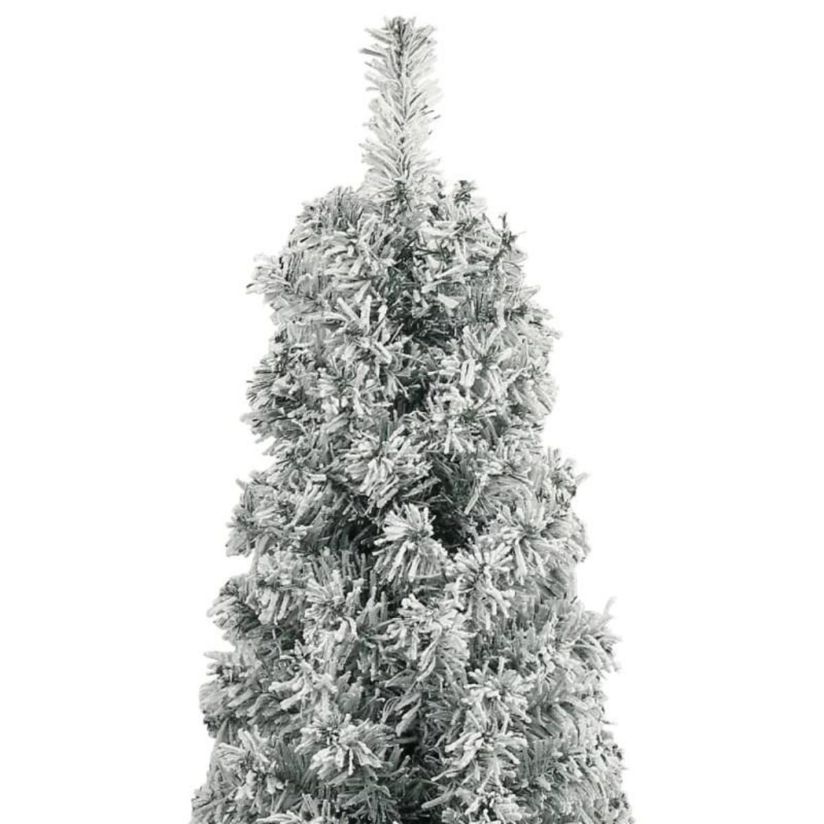 VIDAXL Sapin de Noël mince avec support et flocon de neige 300 cm PVC