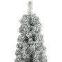 Voir la diapositive 3 : VIDAXL Sapin de Noël mince avec support et flocon de neige 300 cm PVC