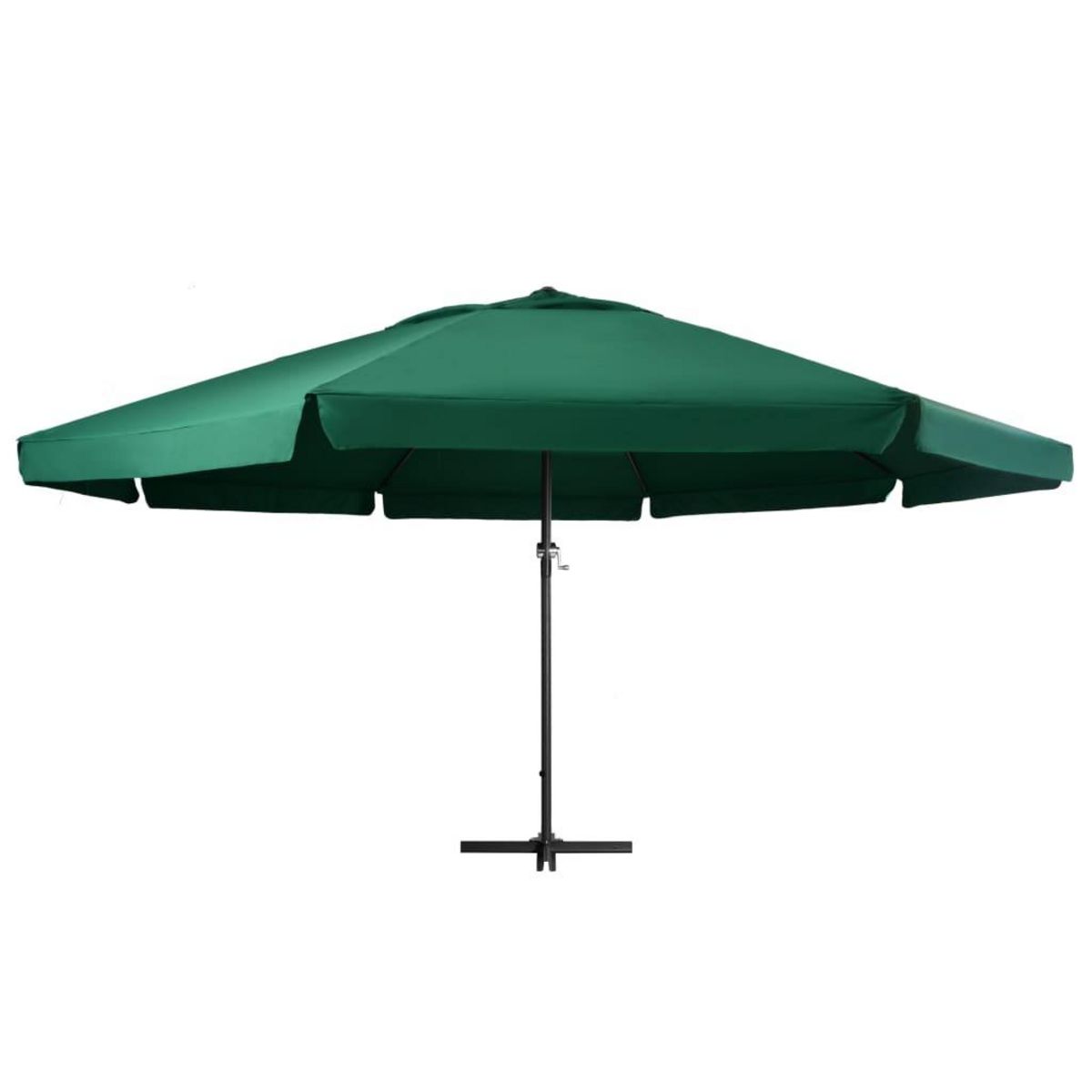 VIDAXL Parasol de jardin avec mat en aluminium 600 cm vert