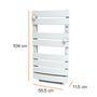 Voir la diapositive 5 : CARRERA Sèche-serviettes électrique lames plates 750W avec soufflerie 1000W - sans fluide