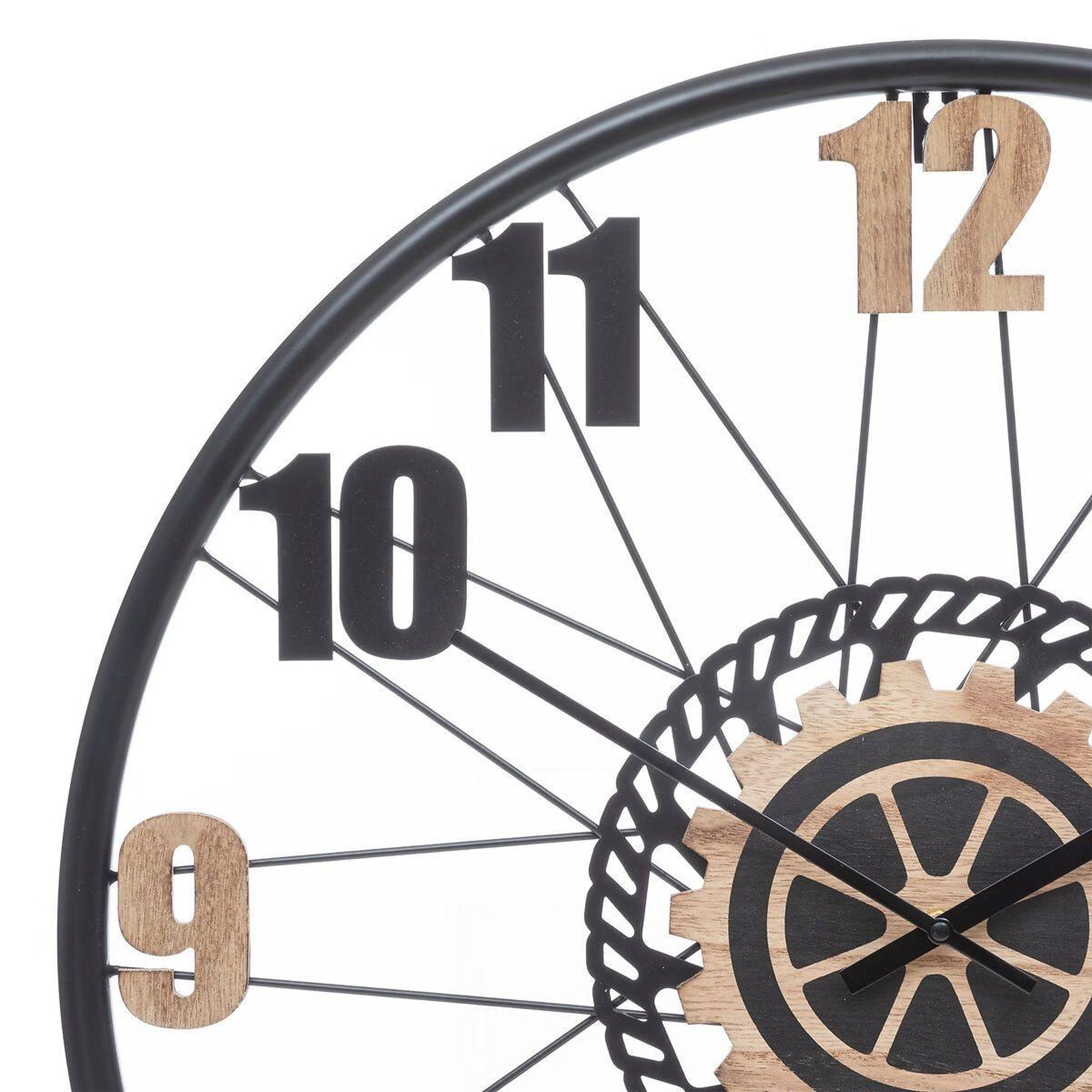 Voir la diapositive 2 : ATMOSPHERA Horloge murale déco  mohan  65cm noir