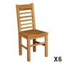 Table L.220 cm. MANSART + 6 chaises.
