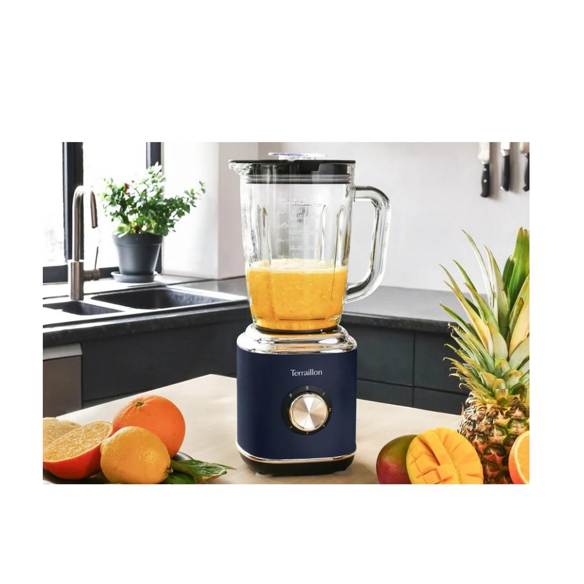 Voir la diapositive 3 : Terraillon Blender 1.75l 1000w bleu nuit - 15442