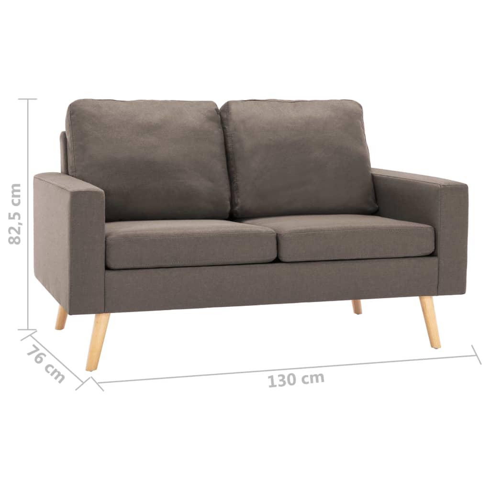 Voir la diapositive 6 : VIDAXL Ensemble de canapes 2 pcs Tissu Taupe