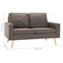Voir la diapositive 6 : VIDAXL Ensemble de canapes 2 pcs Tissu Taupe