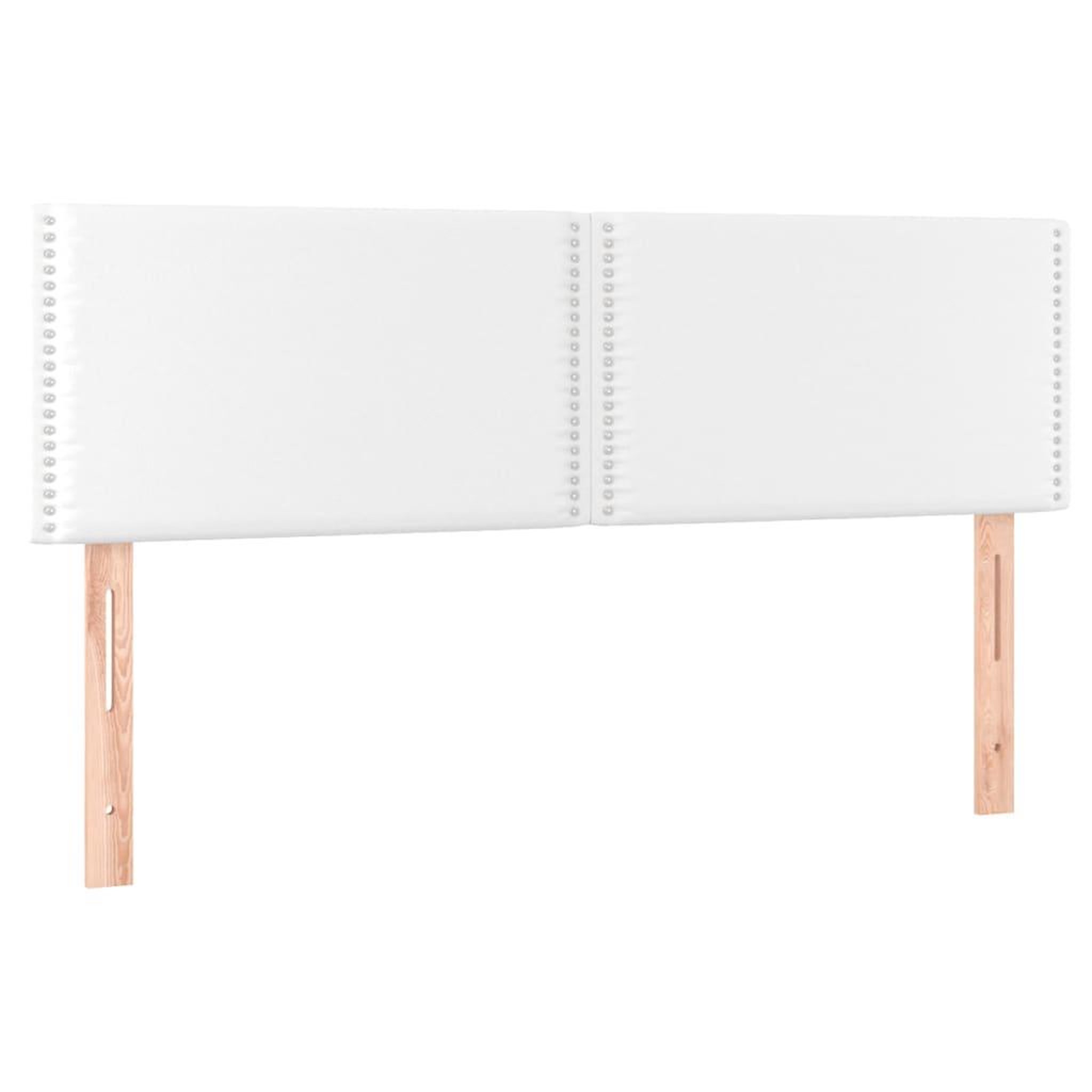 Voir la diapositive 2 : VIDAXL Tetes de lit 2 pcs Blanc 72x5x78/88 cm Similicuir