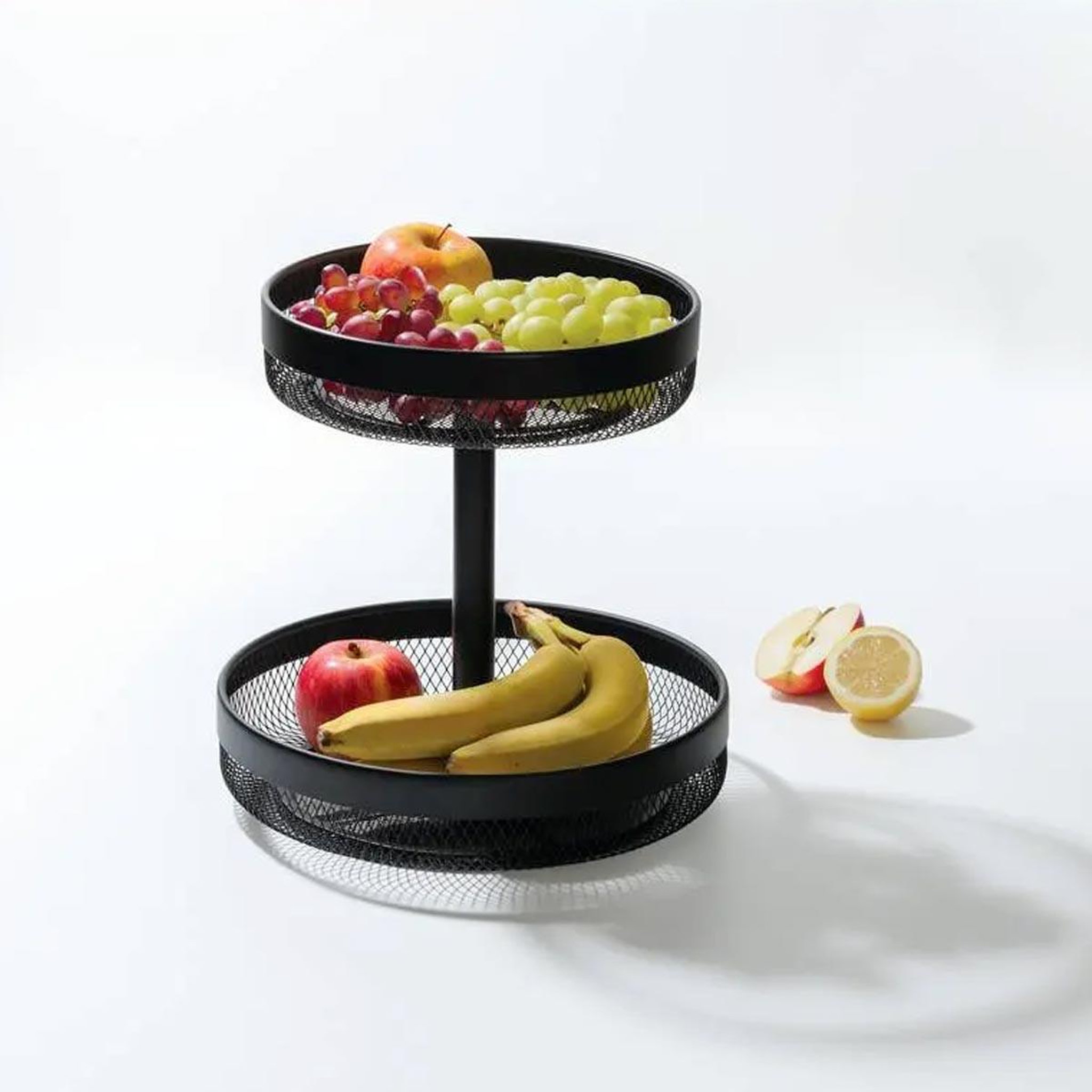 Voir la diapositive 2 : FIVE Corbeille à fruits 2 niveaux  mayaj  31cm noir