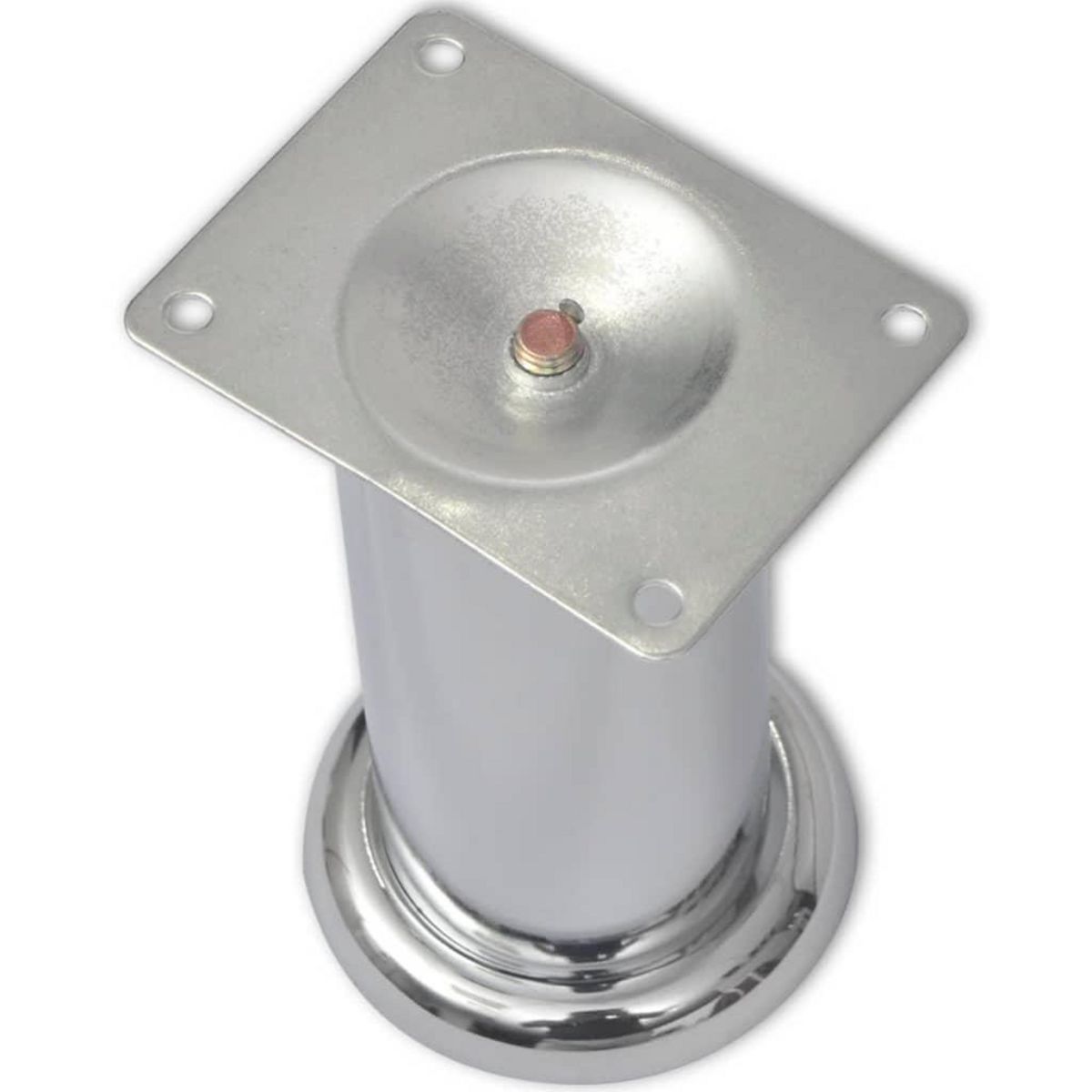 VIDAXL 4 pieds ronds de canape en Nickel brosse 120 mm