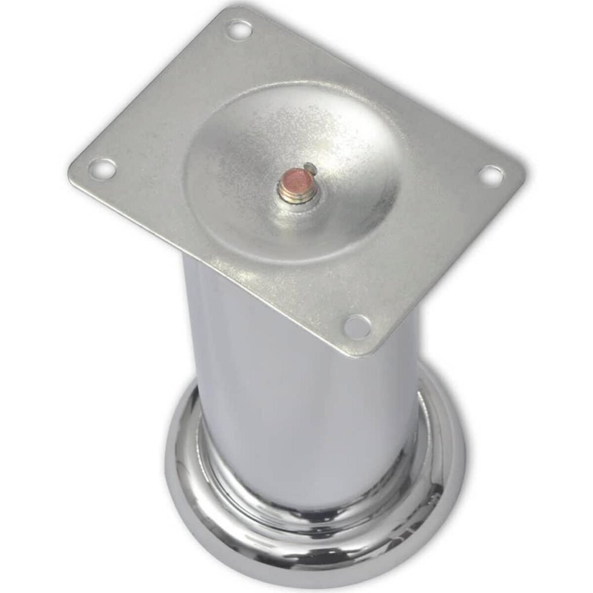 VIDAXL 4 pieds ronds de canape en Nickel brosse 120 mm