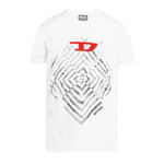DIESEL T Shirt  Homme Diesel Diegor A18995. Coloris disponibles : Blanc