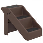 PAWHUT Escalier pour chien pliable - 3 marches antidérapantes - max. 10Kg - PP noir chocolat