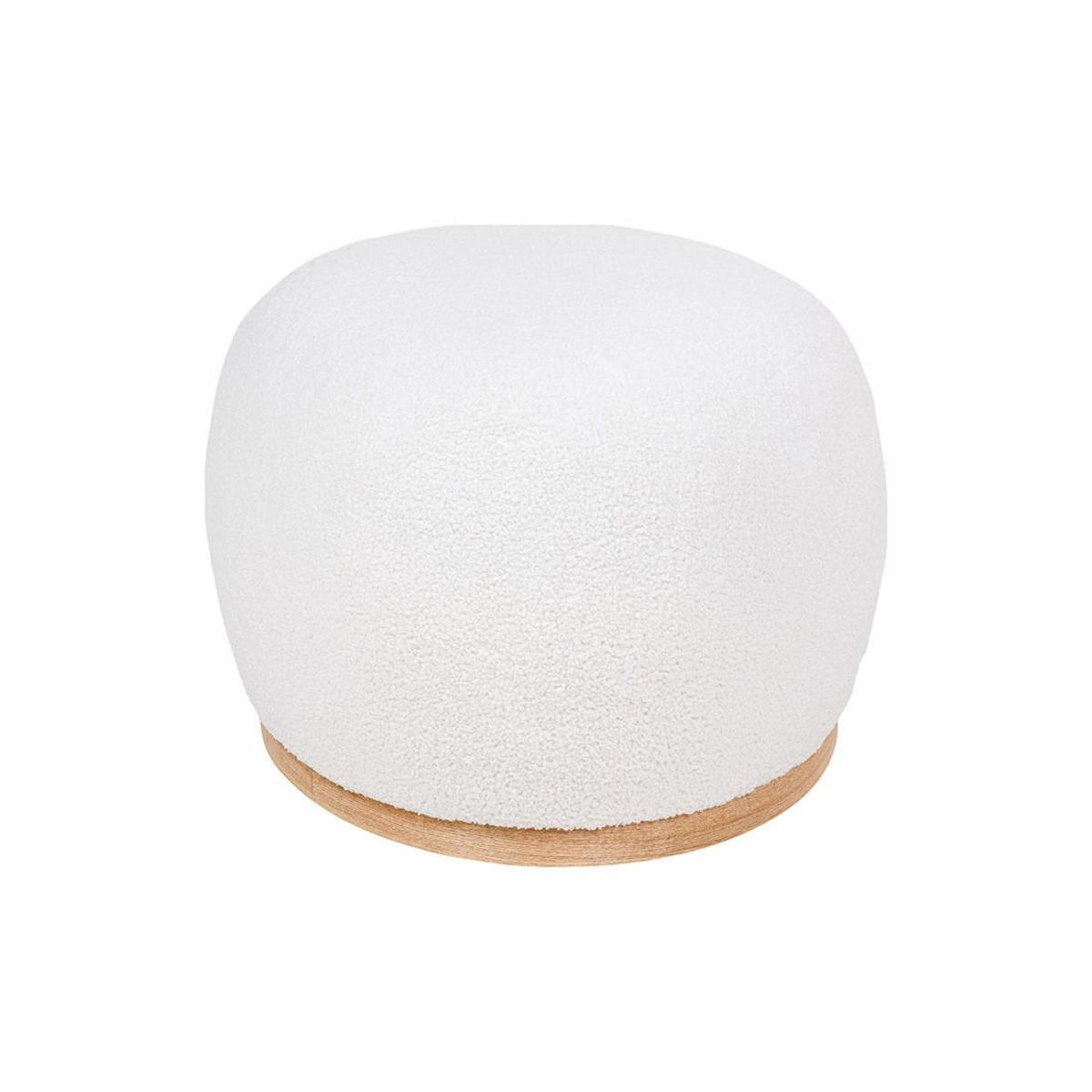 LISA DESIGN Amy - pouf - en tissu bouclette