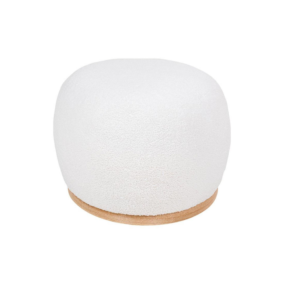 LISA DESIGN Amy - pouf - en tissu bouclette