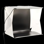 VIDAXL Boîte a lumiere studio LED pliable 40x34x37 cm Plastique Blanc