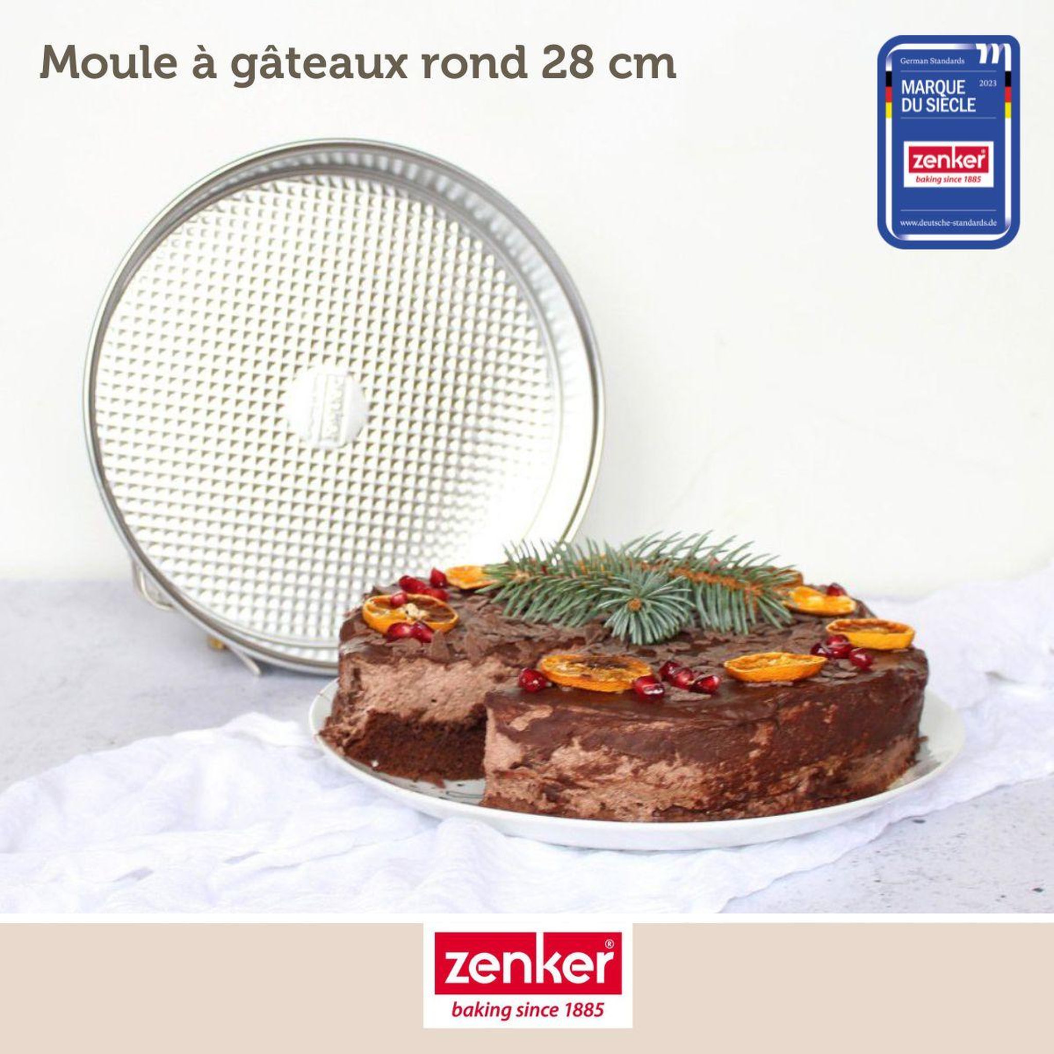 Voir la diapositive 2 : ZENKER Ensemble de 2 moules à manqué à charnière 28 cm zenker silver