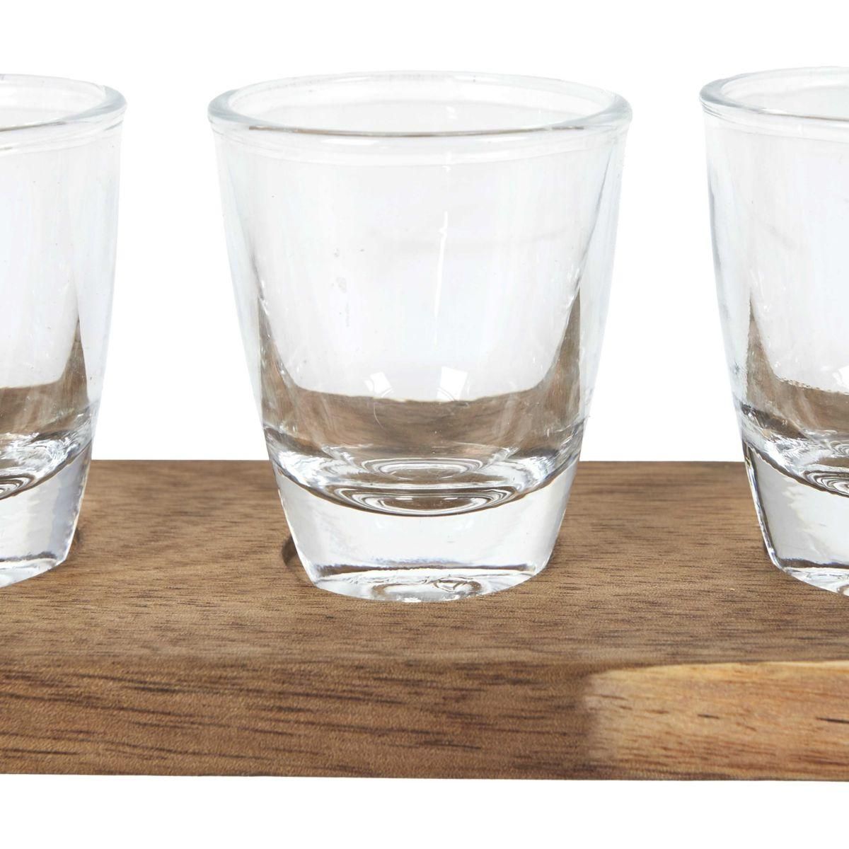 COOK CONCEPT Verre Shooter 6pcs support acacia M8