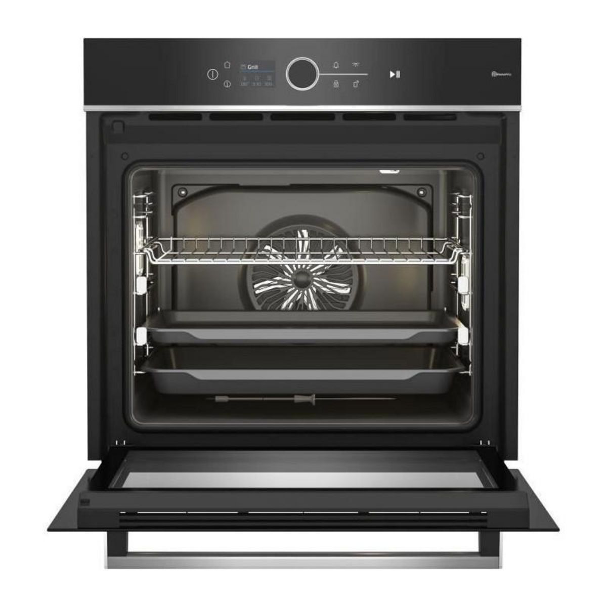 Beko Four encastrable multifonction - Pyrolyse - BEKO - BBIM13500XPSW - Inox / Noir - Porte froide - 59,4 x 56,7 x 59,5 cm