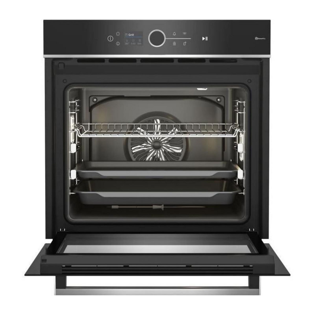 Beko Four encastrable multifonction - Pyrolyse - BEKO - BBIM13500XPSW - Inox / Noir - Porte froide - 59,4 x 56,7 x 59,5 cm